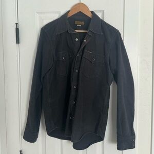 Men's Black Casual Button Down Shirt